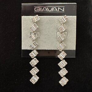 GIAVAN SPECIAL OCCASION DANGLE EARRINGS:NWT RHINESTONES